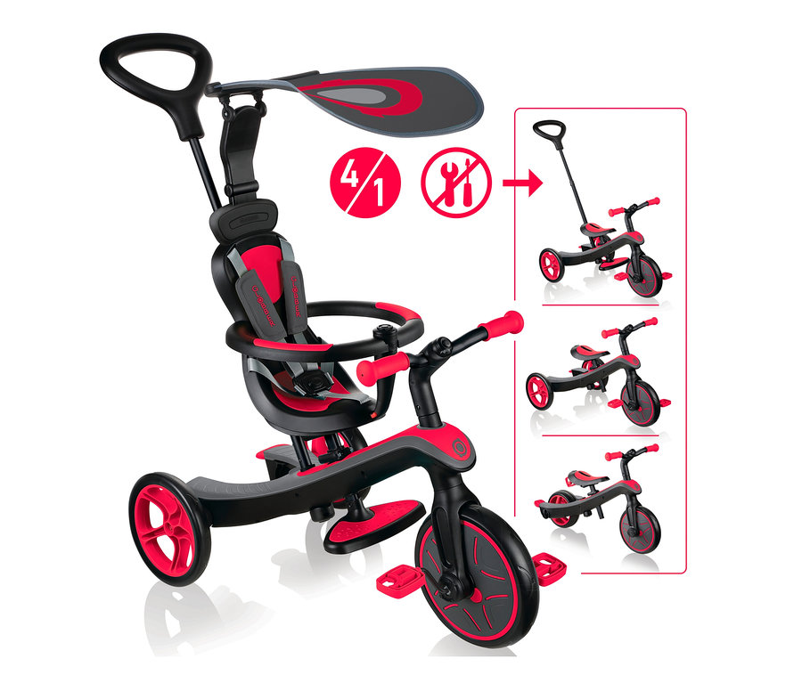 Rotes GLOBBER Dreirad »Explorer 4 in 1«.