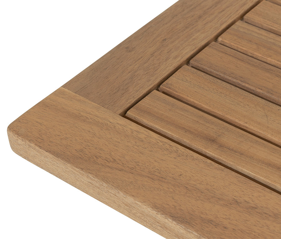 Detailansicht einer Klapptischplatte »Lenja«.