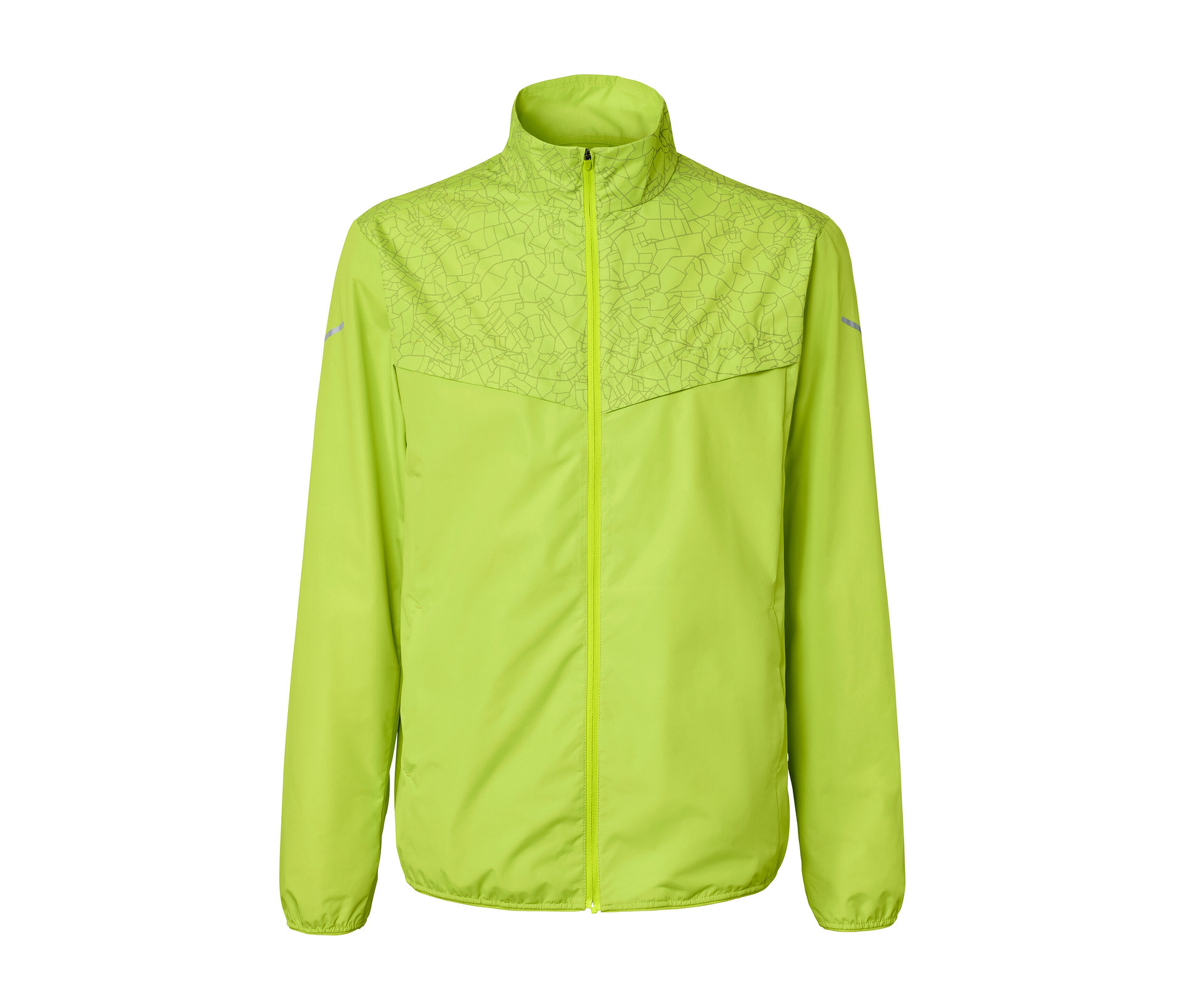 Windprotection-Laufjacke - Herren - Gr. L - grün/print - grün