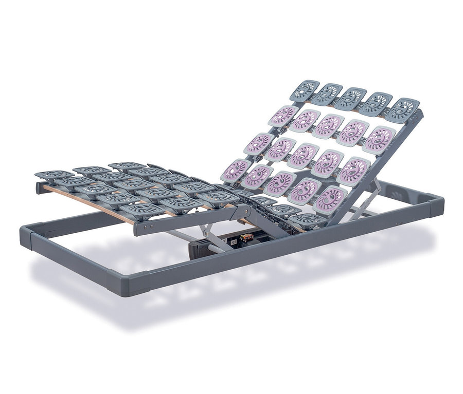 Detailansicht des TEMPUR® Systemrahmen elektrisch verstellbarer Lattenrost »Premium Flex 2000« in Grau, der verstellbar ist.