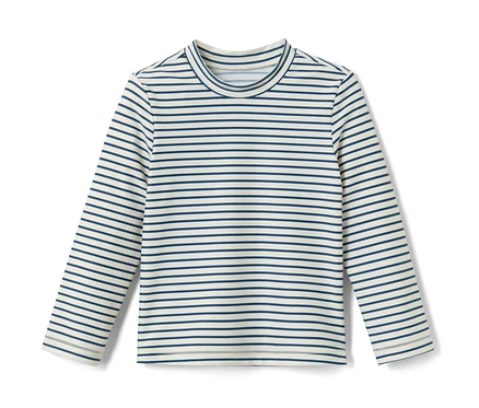 Gestreiftes Kinder-Shirt mit UV-Schutzfaktor 80.