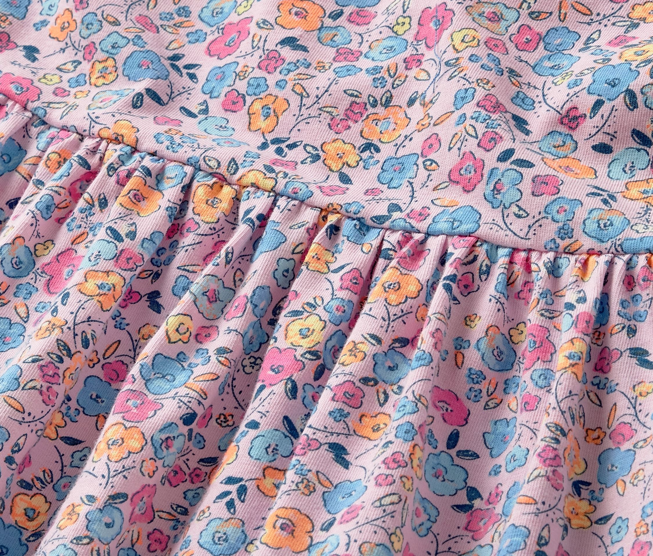 Thumbnail - Tchibo - Kinder-Jerseykleid - Mädchen - Gr. 86/92 - rosa/geblümt