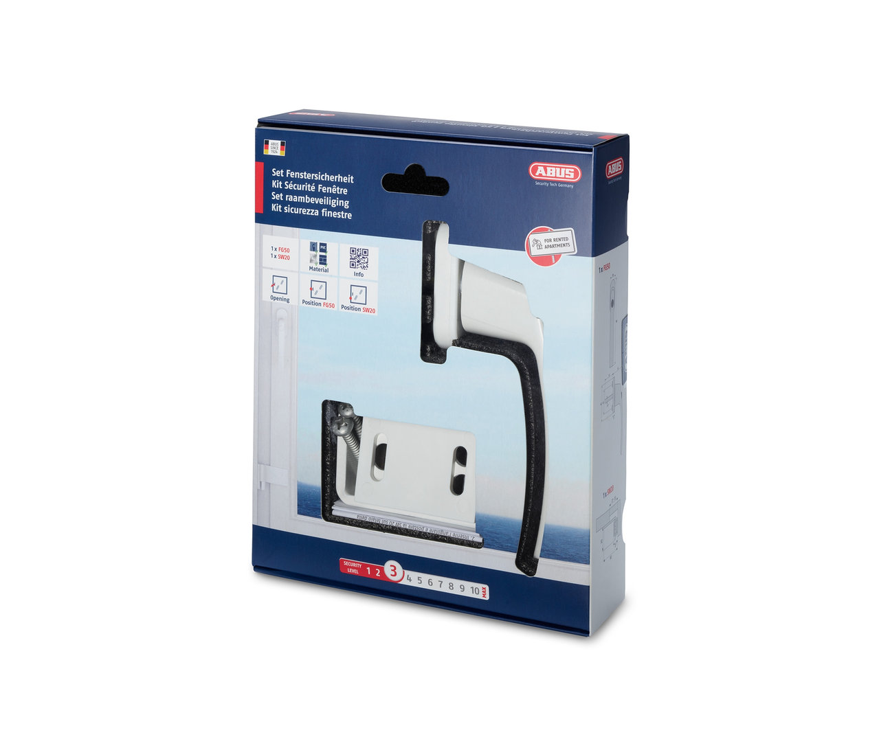 Verpackung des ABUS-Fenstersicherheitspakets "Good".