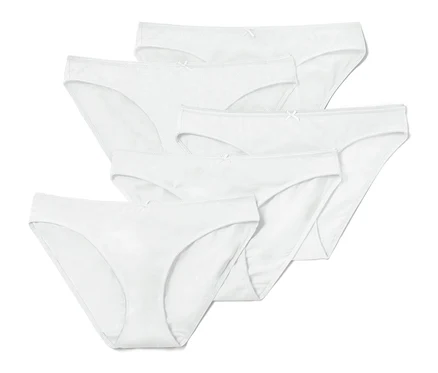 Fünf weiße Slips.