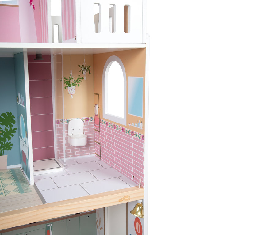 Detailansicht Badezimmer im small foot Puppenhaus Stadtvilla.