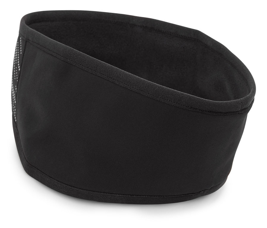 Schwarzes Stirnband auf weißem Hintergrund.