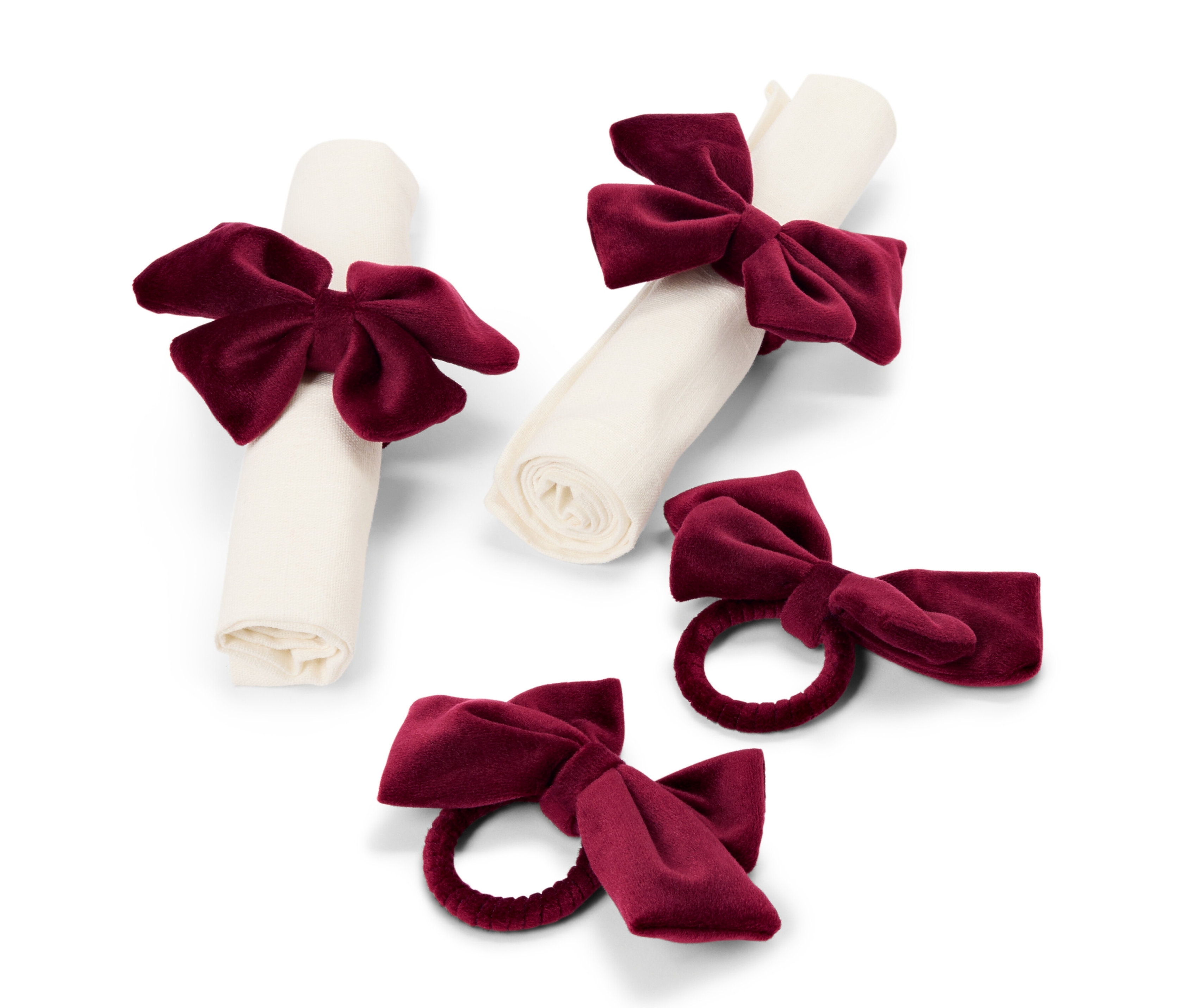 Tchibo - 4 Serviettenringe - rot