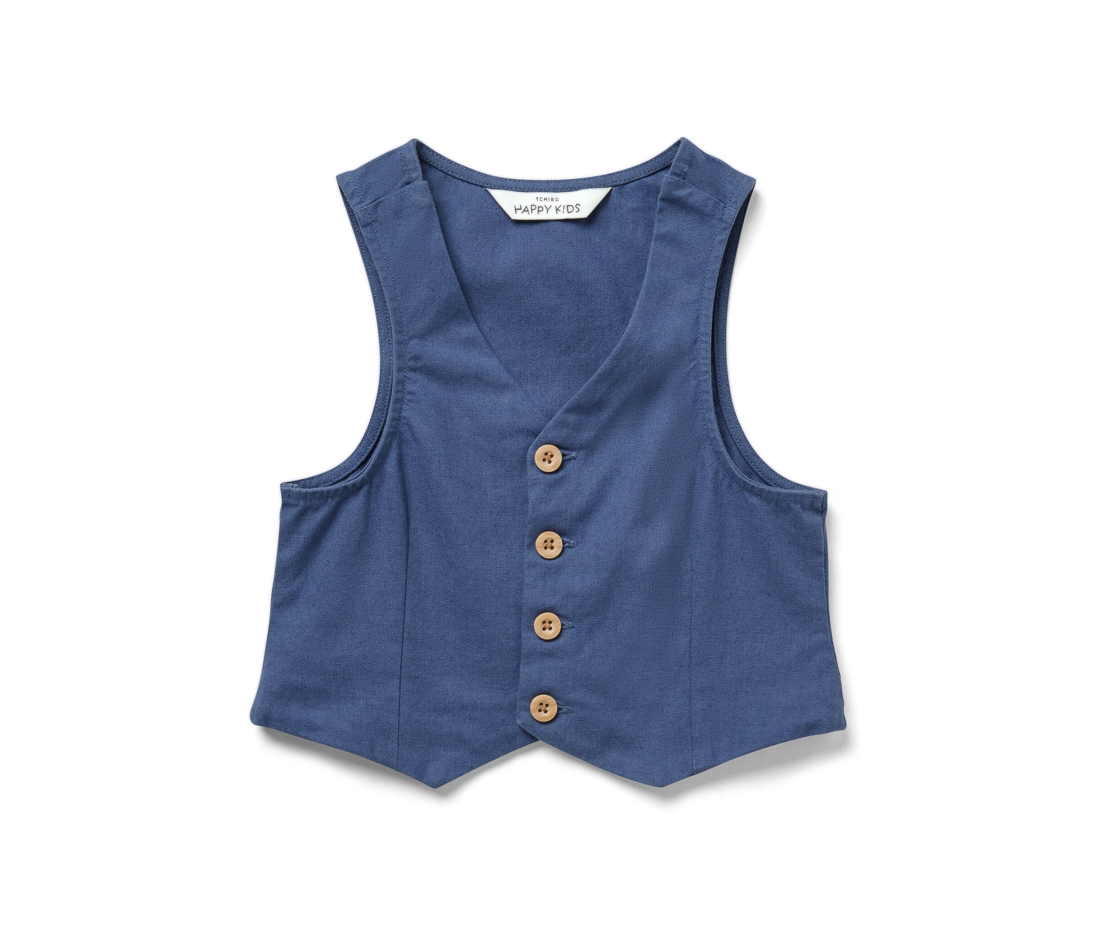 Tchibo - Kinder-Weste - Jungen - Gr. 98/104 - blau - Baumwolle / Leinen