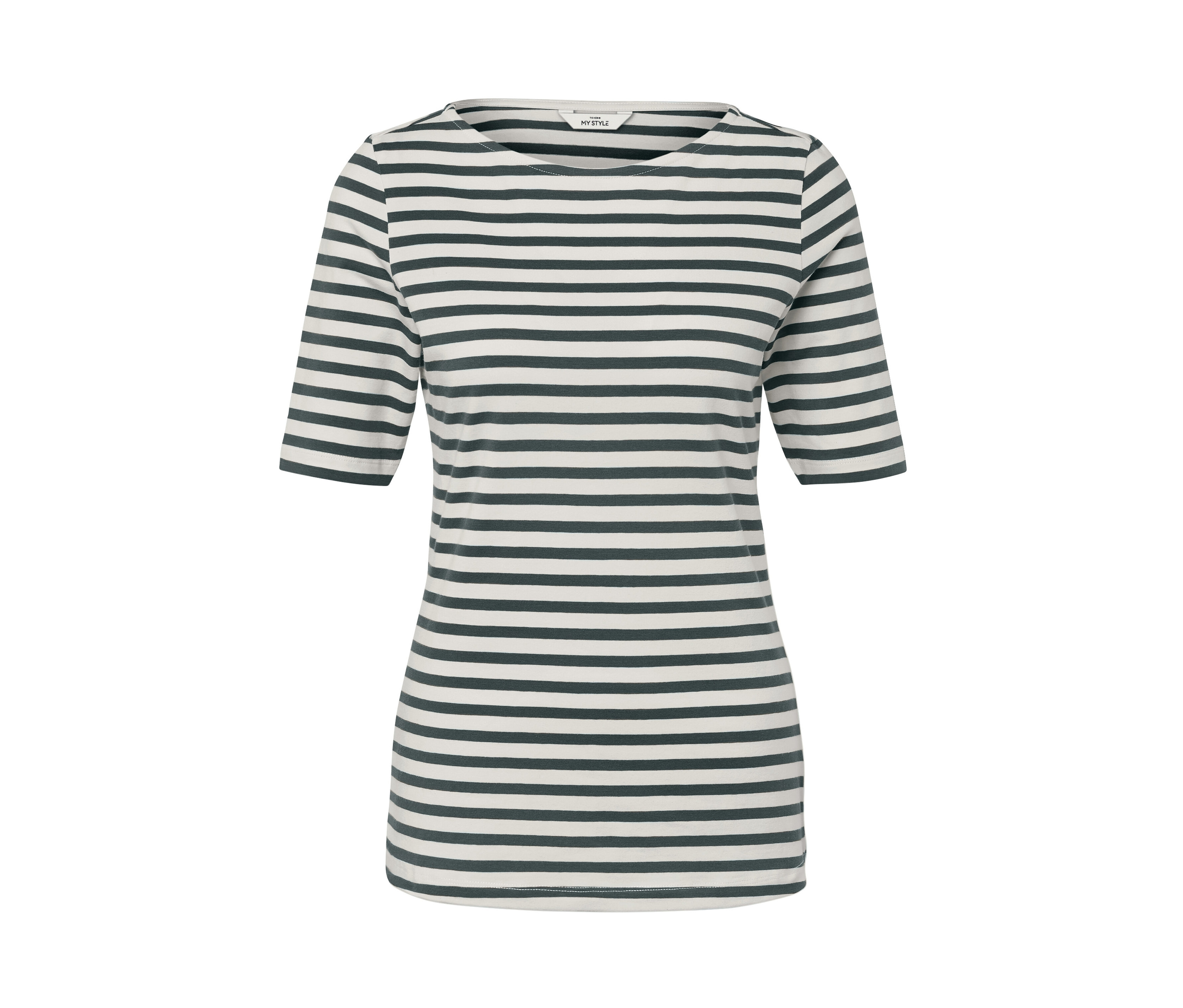 Tchibo - Halbarmshirt - Damen - Gr. S - weiß/gestreift