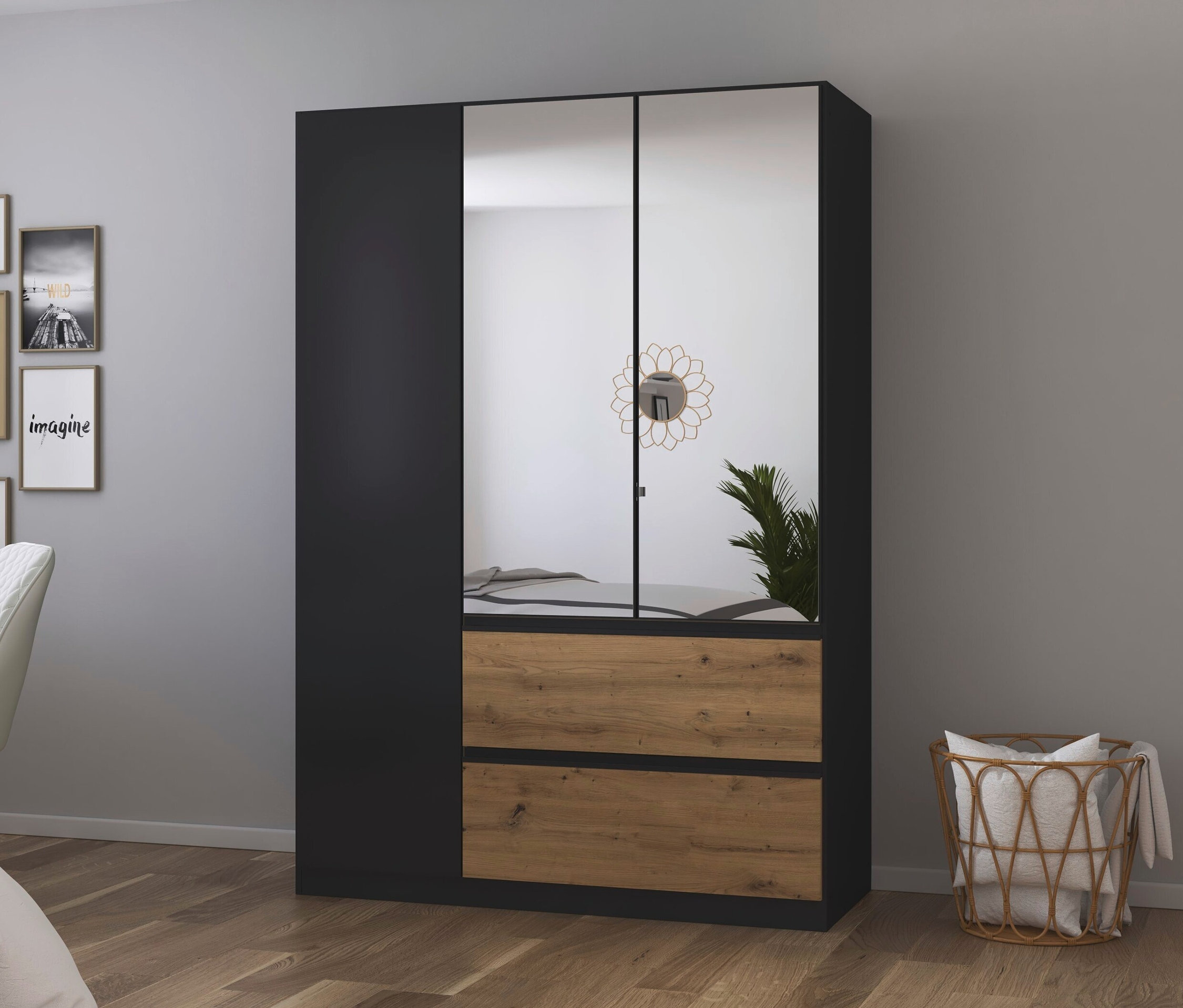 Thumbnail - rauch Kleiderschrank »Joel« - 136x54x197cm - grau - Holz