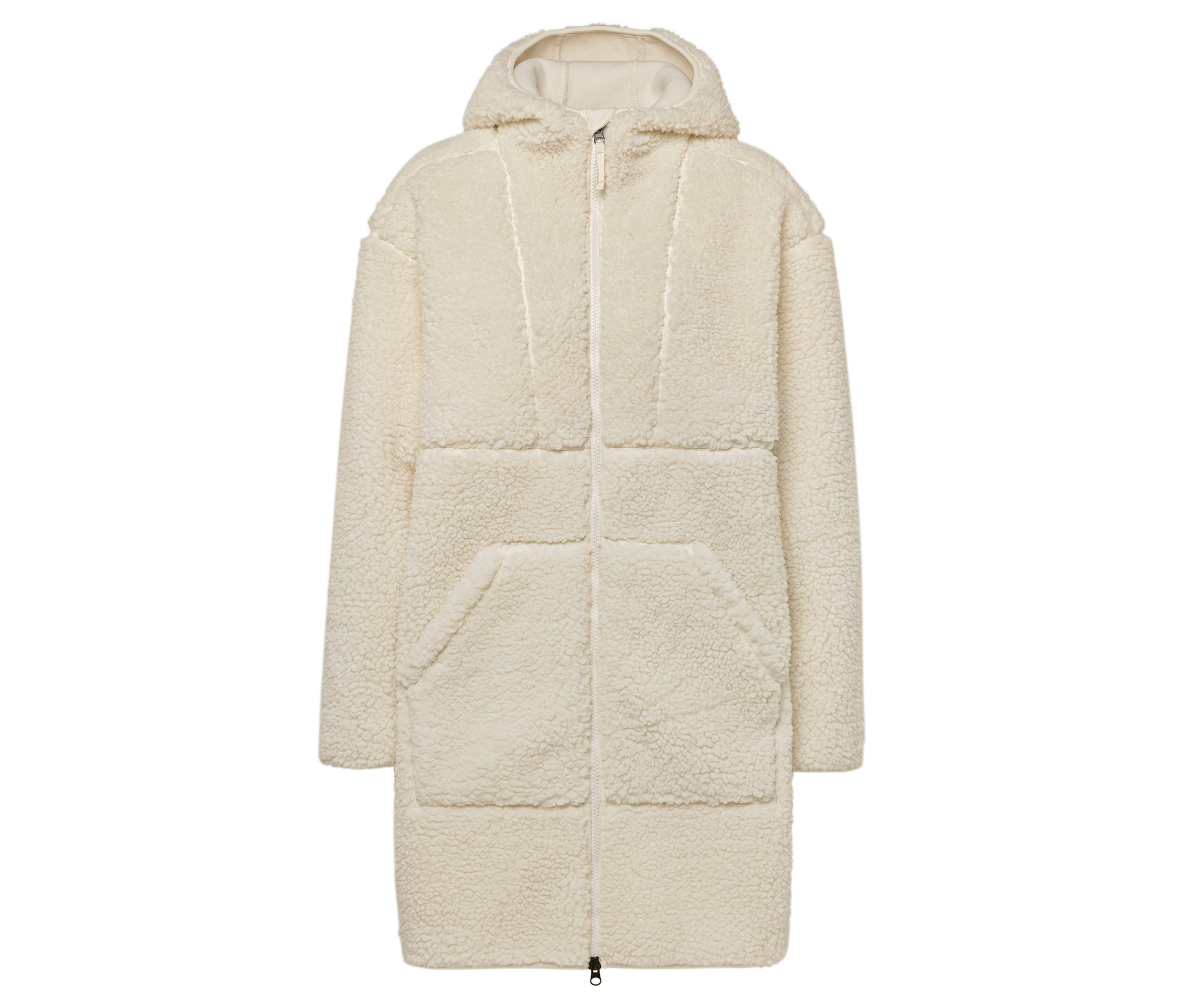 Teddyfleece Mantel - Damen - Gr. XL - creme - creme