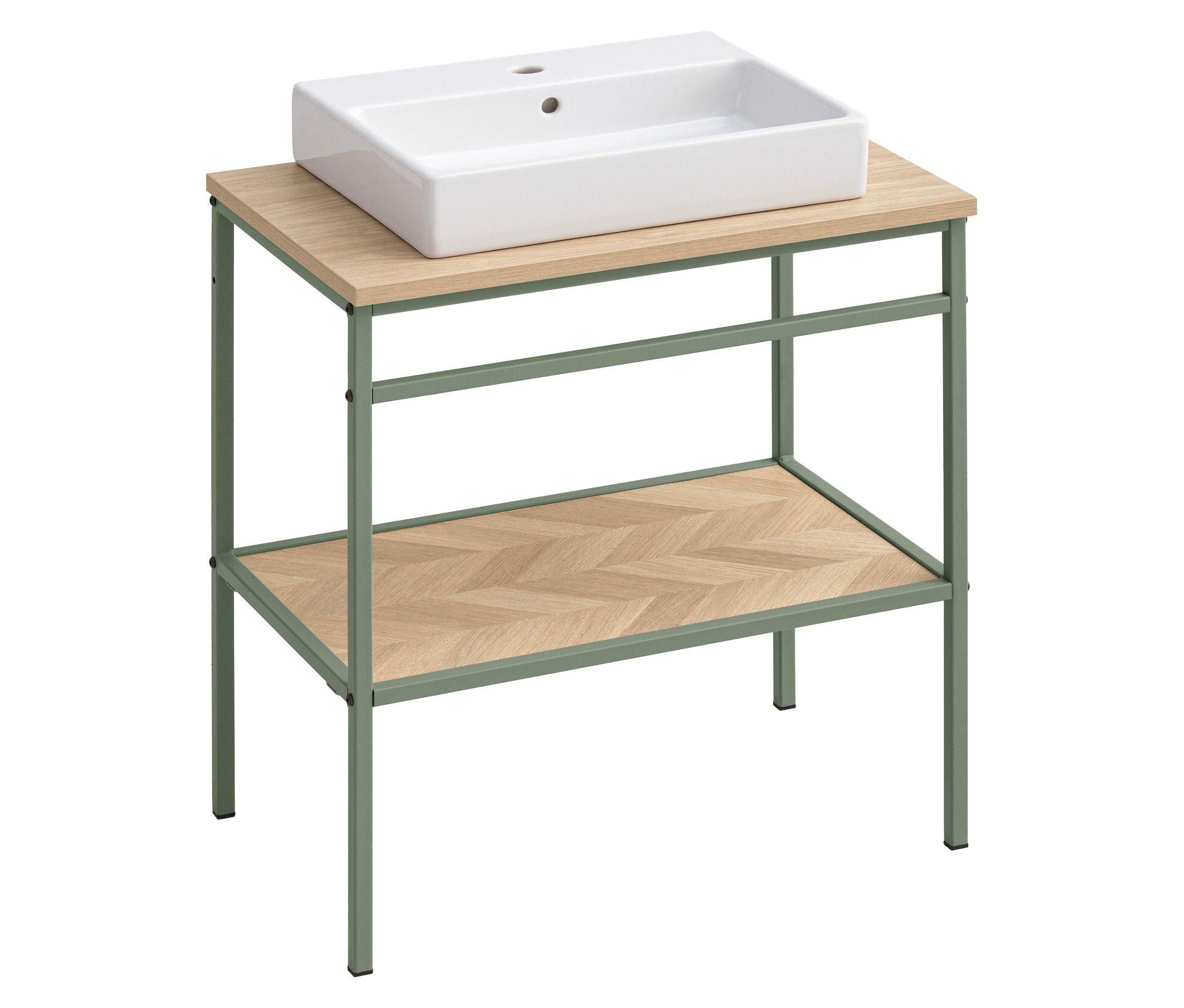 Tchibo - Waschtisch mit Aufsatzbecken »Lorna« - 70x45x89,2cm - braun -