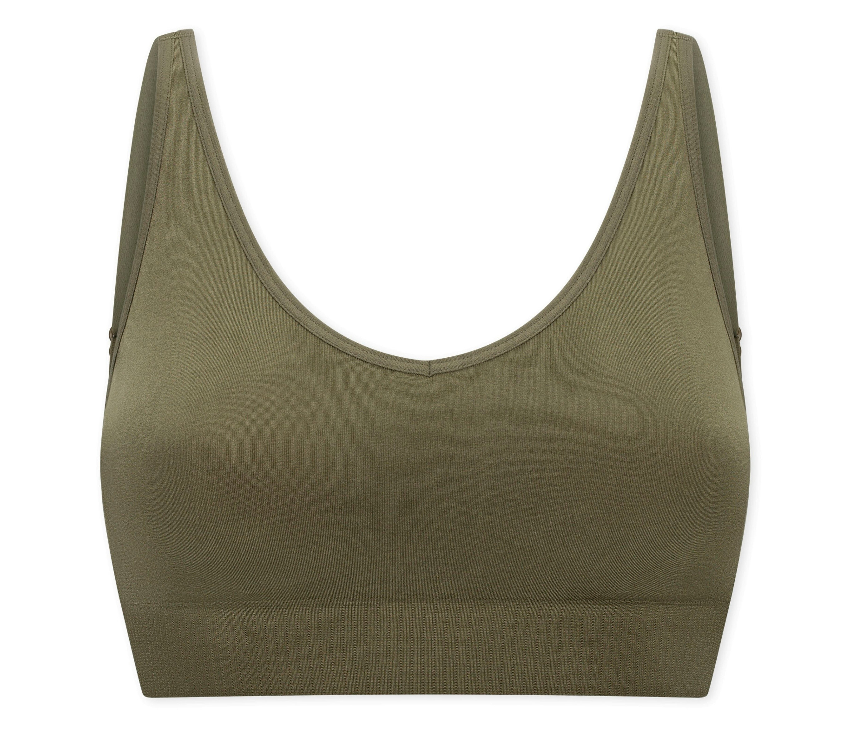 Soft-BH mit Pads - Damen - Gr. M - khaki - khaki