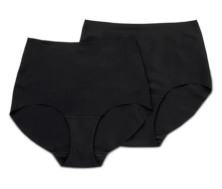 Zwei schwarze Highwaist-Pantys «light-shaping».
