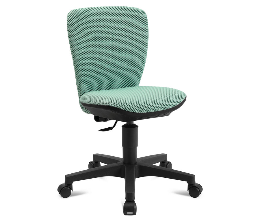 Topstar Sitness »Home S'cool« Bürostuhl in Schwarz und Mintgrün vor weißem Hintergrund.