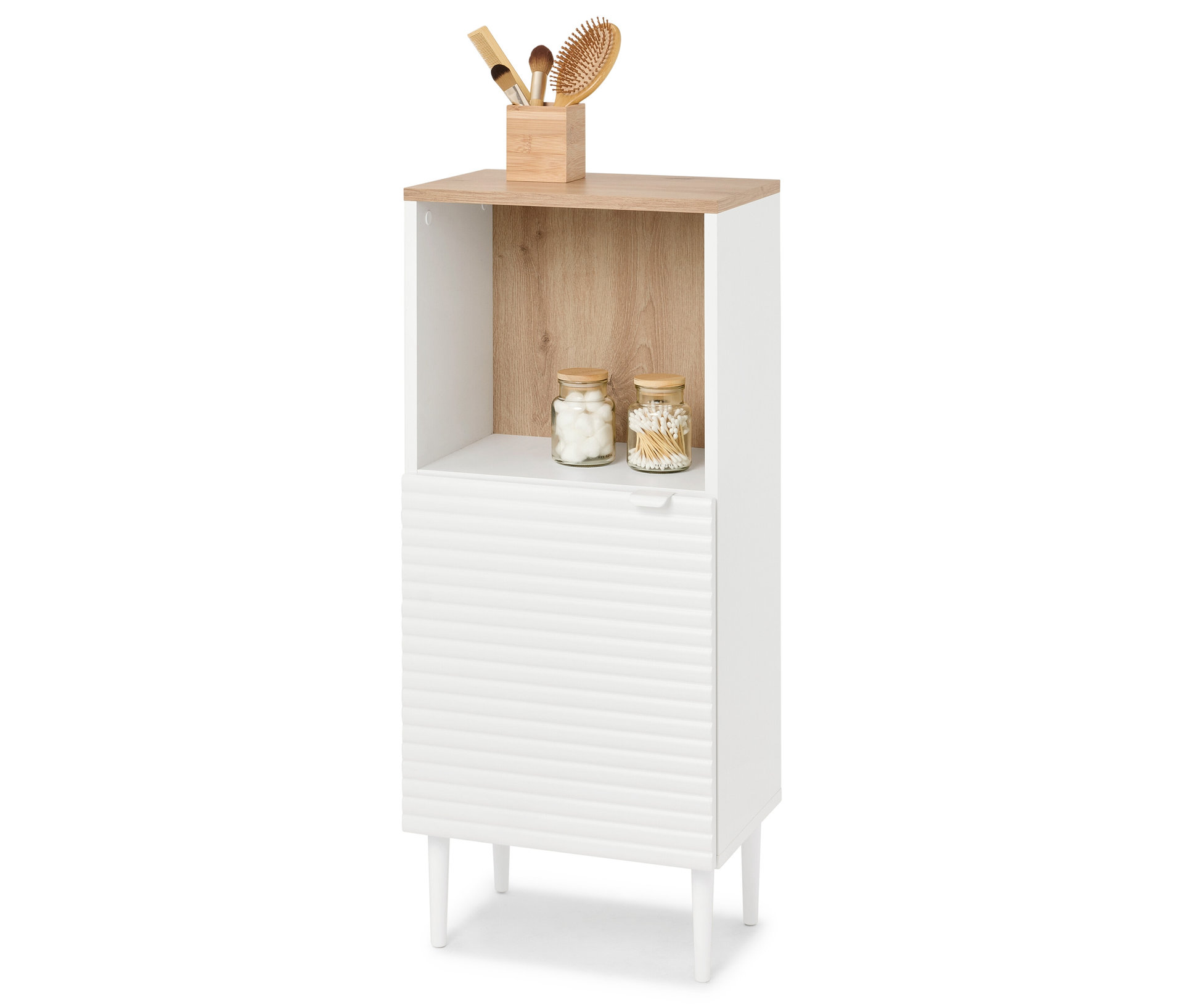 Tchibo - Badschrank »Sonari« mit Tür - 40x28,1x92,2cm - braun -
