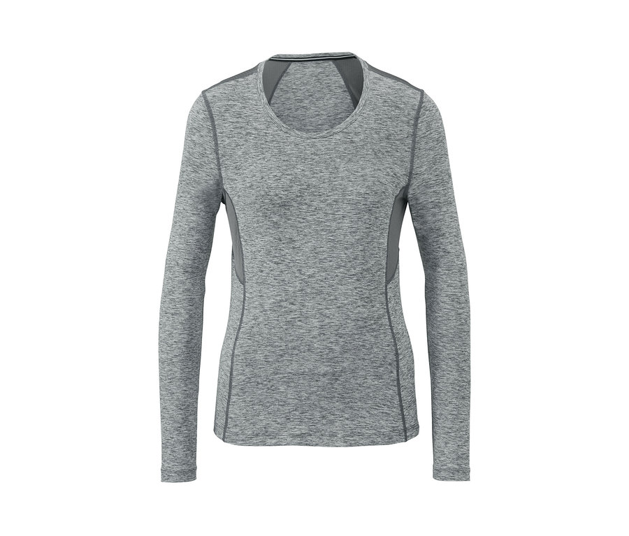 Graues Langarm-Funktionsshirt.