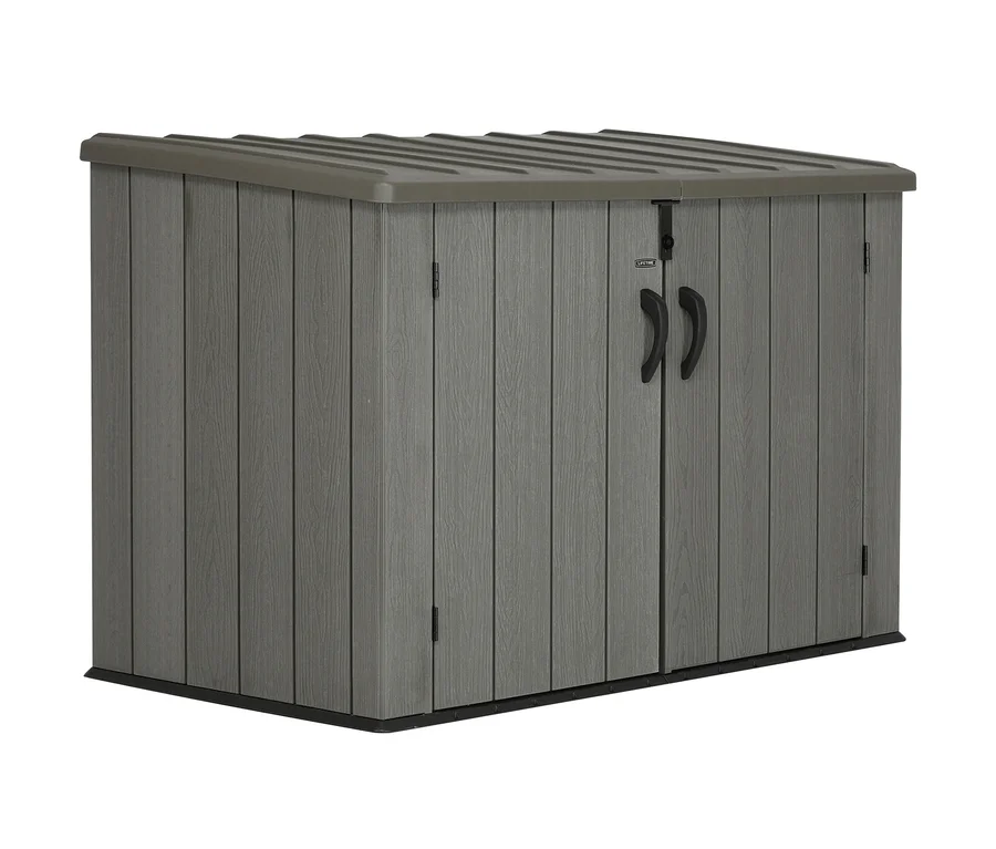 Graue XXL-Universal- und Mülltonnen-Box.
