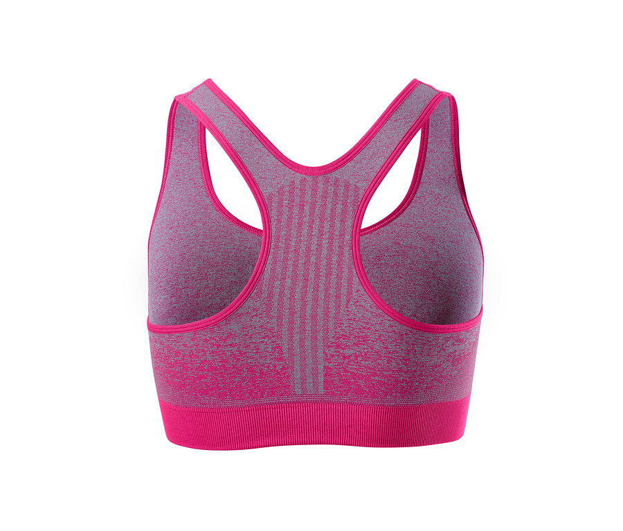 Detailansicht eines pinken Seamless-Sport-Bustiers.