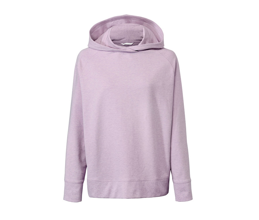 Ein helllila Loungewear-Sweatshirt.