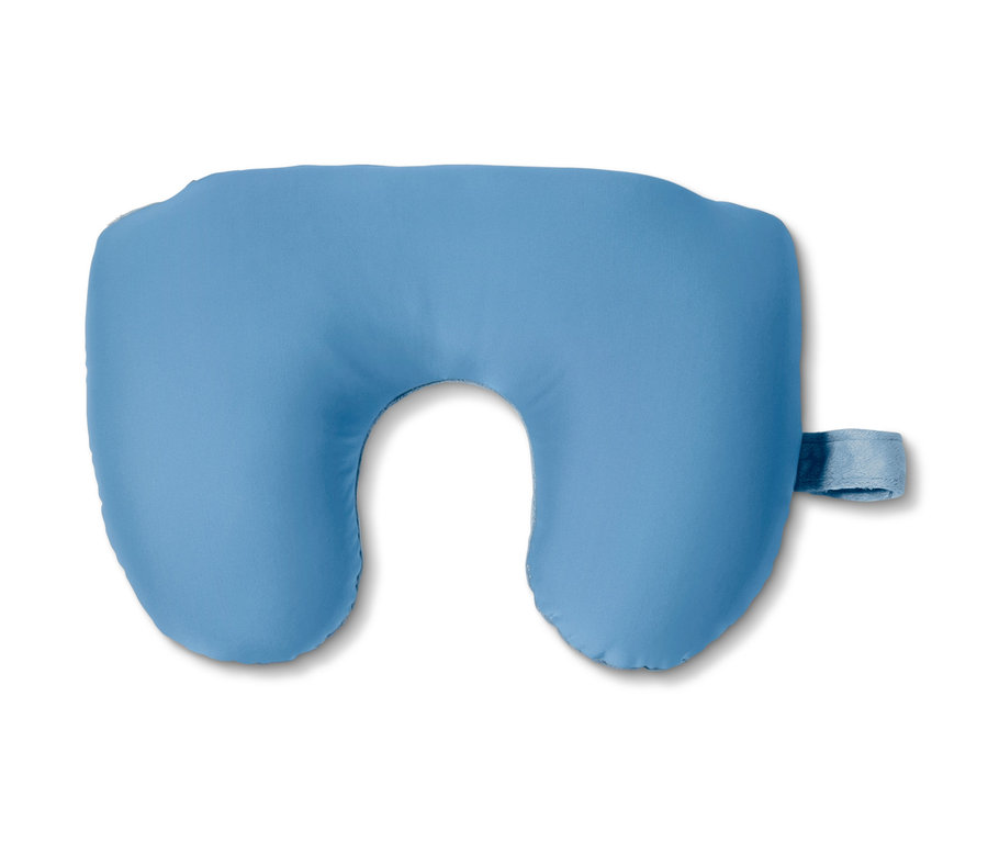 Blaues 2-in-1-Nackenkissen.