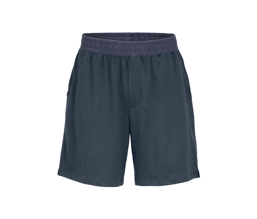 Marineblaue Pyjama-Shorts mit elastischem Bund.