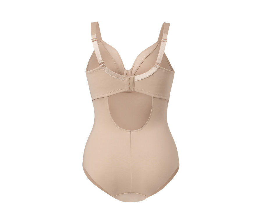 Detailansicht von hinten eines beigen Shaping-Bodys.