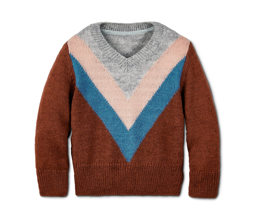 Strickpullover im Colorblocking-Design.
