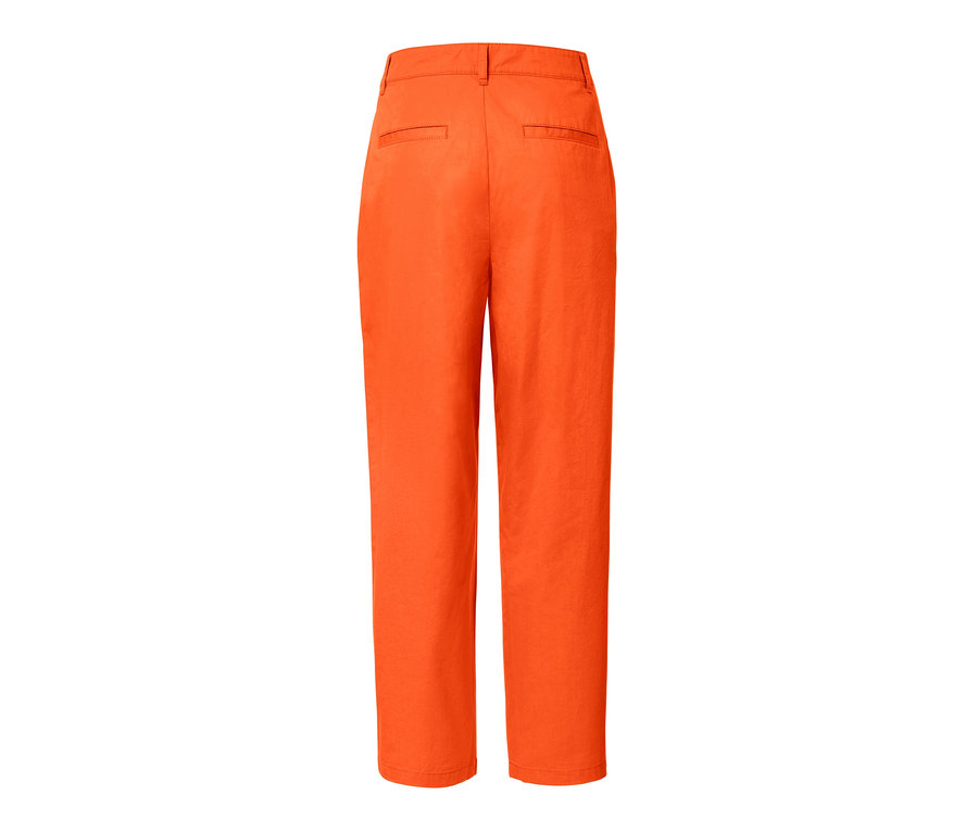 Rückansicht einer Webhose in Orange.