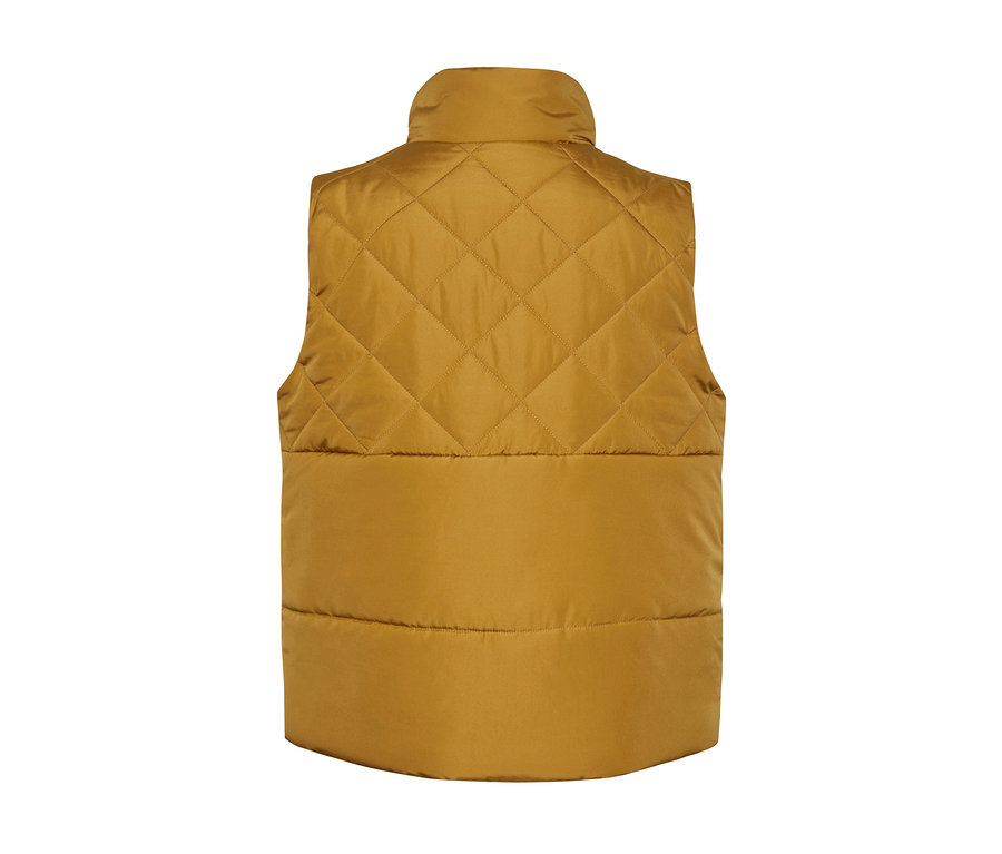 Detailansicht der Rückseite einer Steppweste.