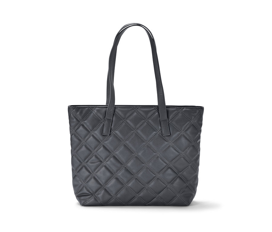 Grauer Shopper mit Steppmuster.