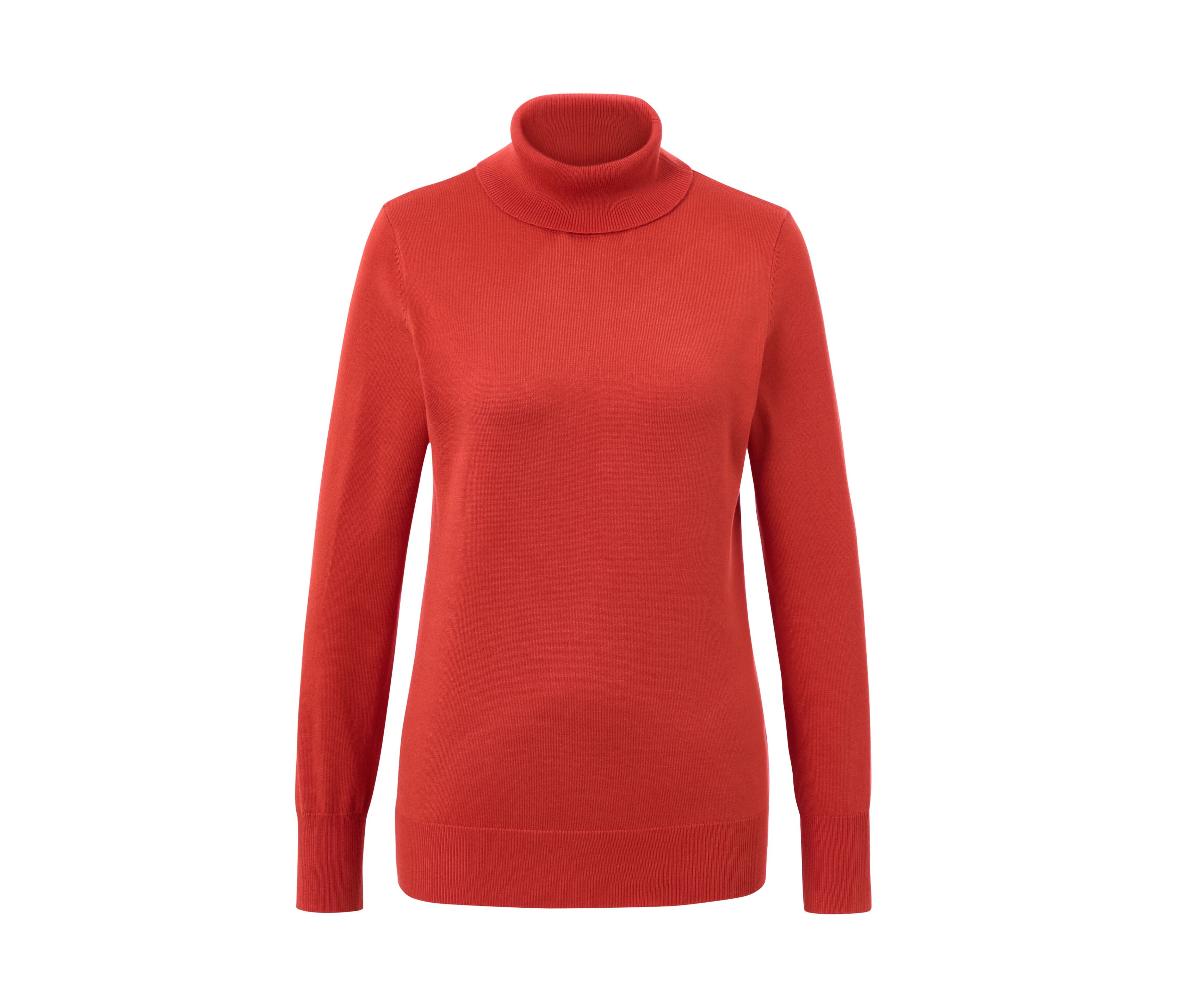 Tchibo - Feinstrick-Rollkragenpullover - Damen - Gr. XXL - rostrot