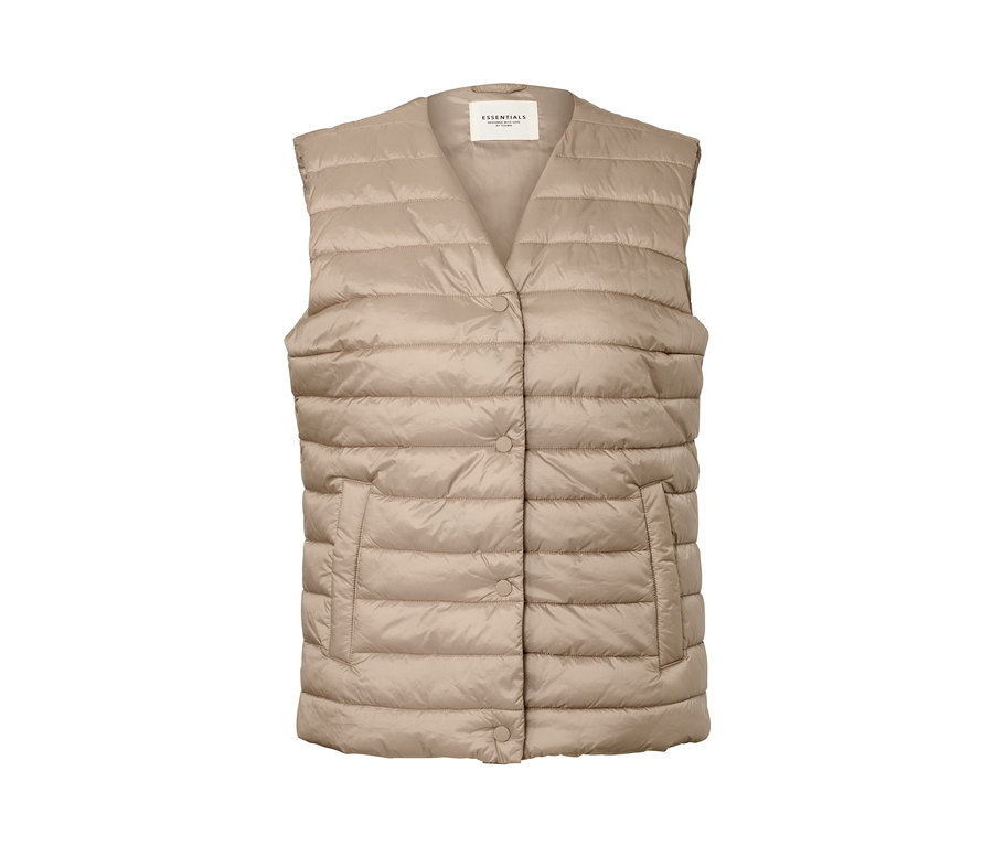 Beige Steppweste.