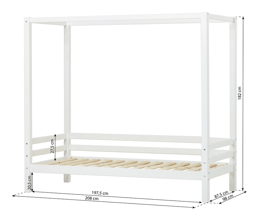 Weißes Hoppekids Himmelbett »Dream«, ca. 90 x 200 cm.