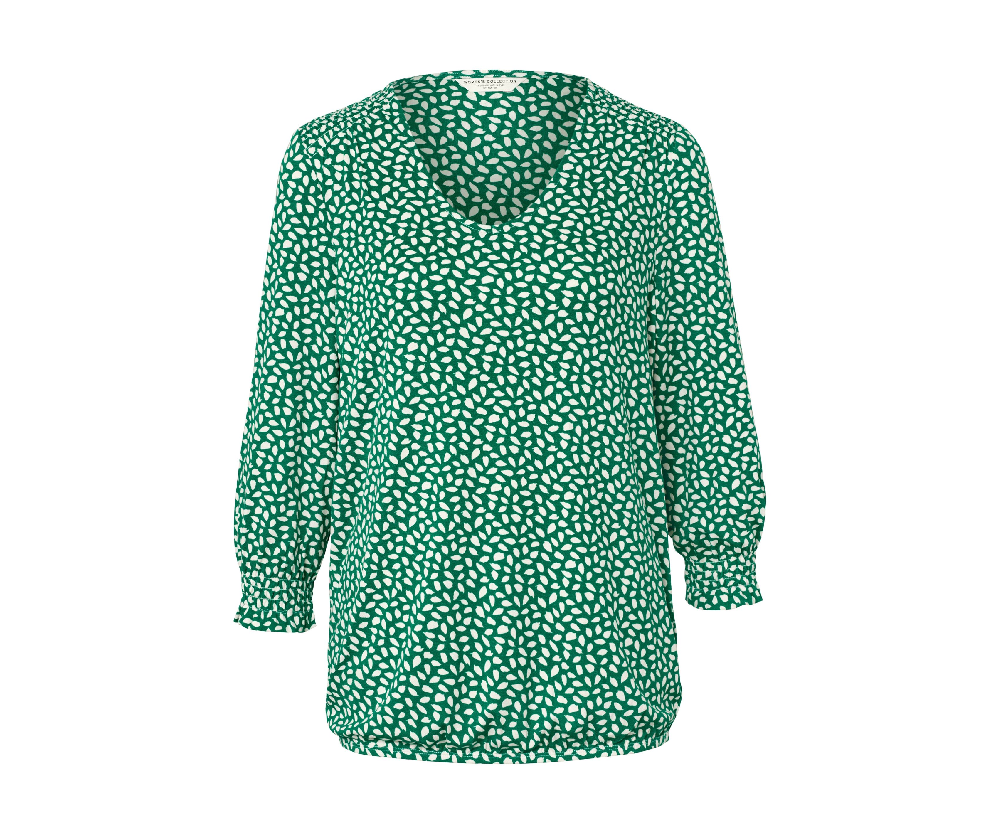Tchibo - Bedrucktes Blusenshirt - Damen - Gr. S - weiß/print