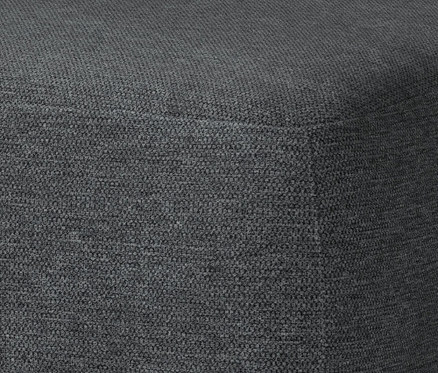 Detailaufnahme eines anthrazitfarbenen DOMO collection Hocker »Cesena«.