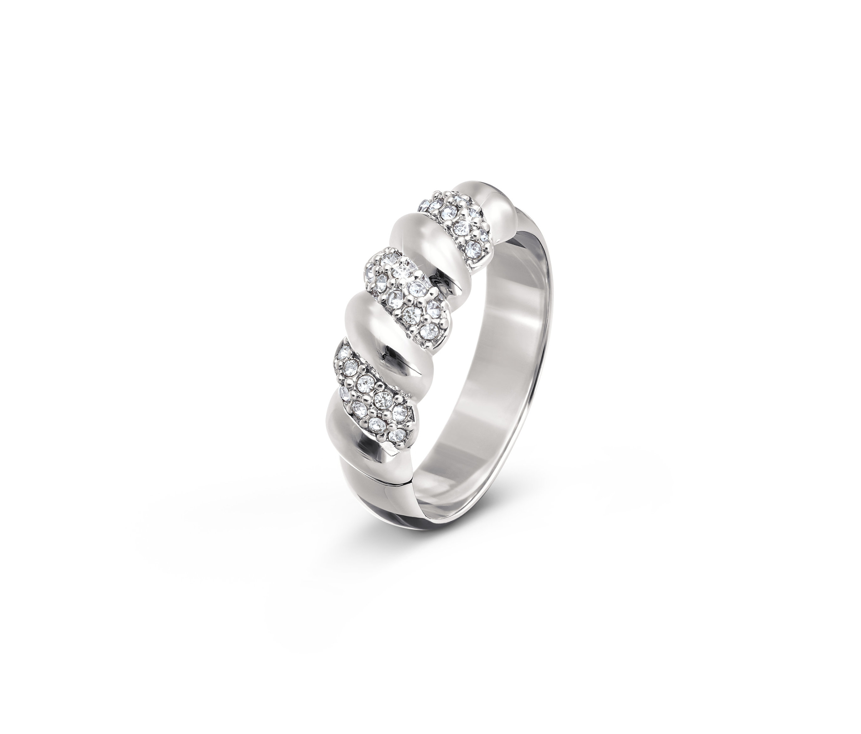 Spark er günstig Kaufen-Tchibo - Ring Sparkle Rows - Damen - Gr. 20 - silber. Tchibo - Ring Sparkle Rows - Damen - Gr. 20 - silber <![CDATA[Ring Sparkle Rows Farbe: Silberfarben Steine weiß Material: Messing rhodiniert Steine Glas Maße: Breite Ring oben ca. 7 mm, unten ca. 5 mm 