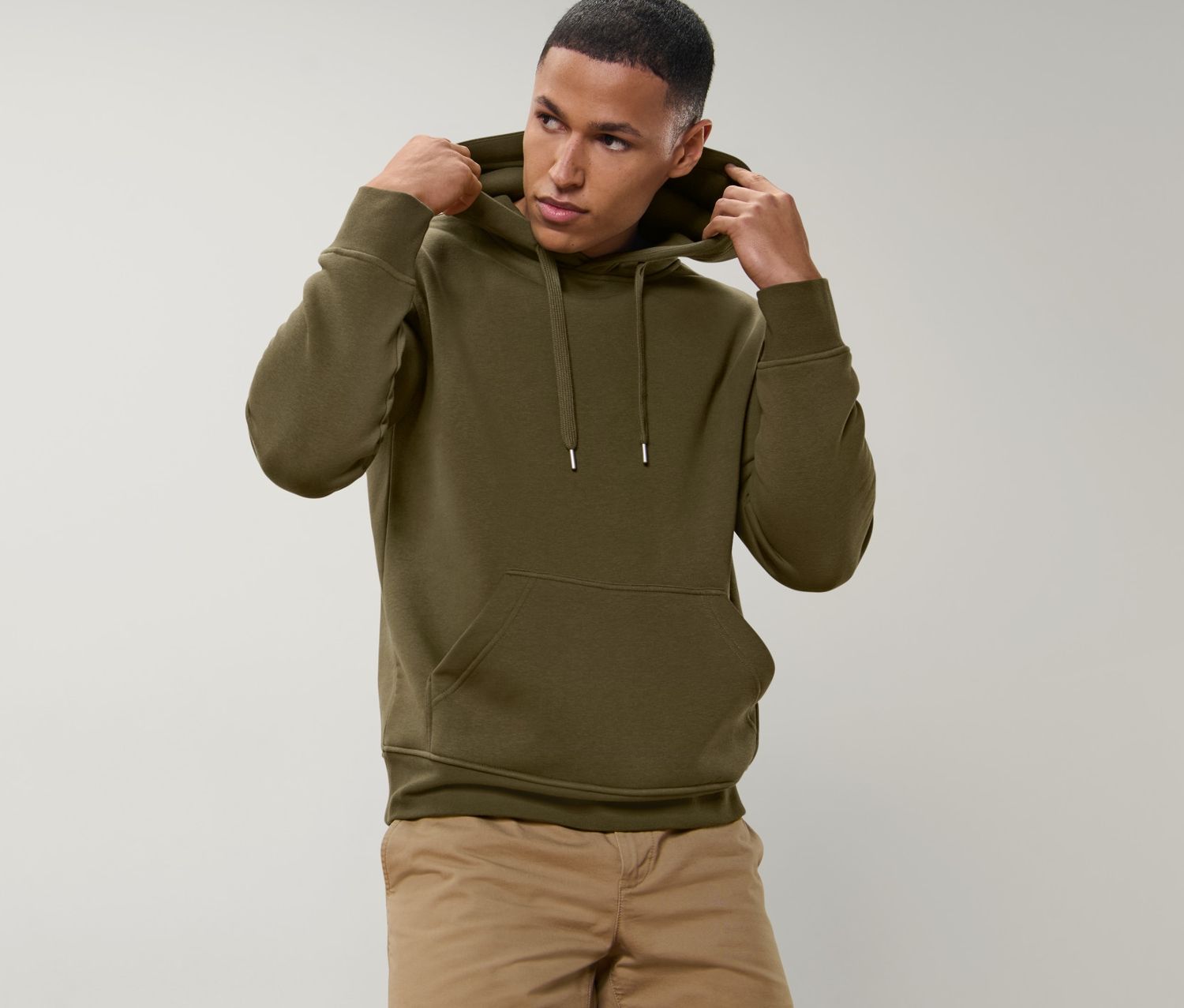 Thumbnail - Tchibo - Hoodie - Herren - Gr. L - olivgrün