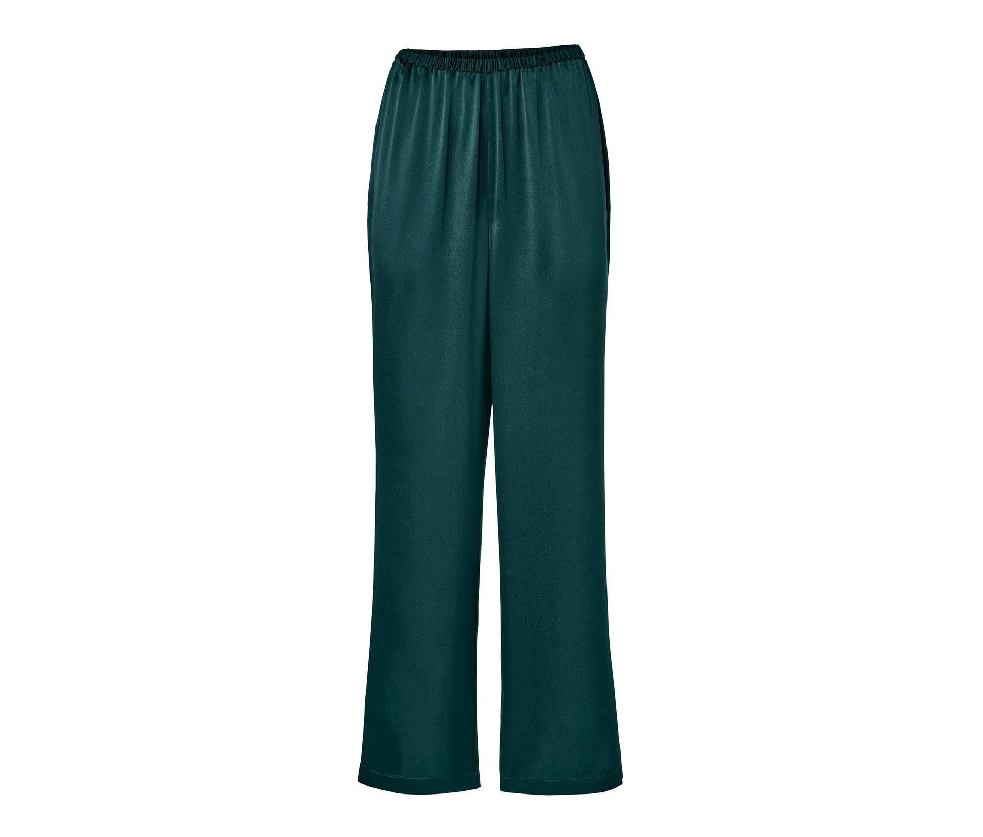 Pyjamahose aus reiner Seide - Damen - Gr. 36 - dunkelgrün - dunkelgrün