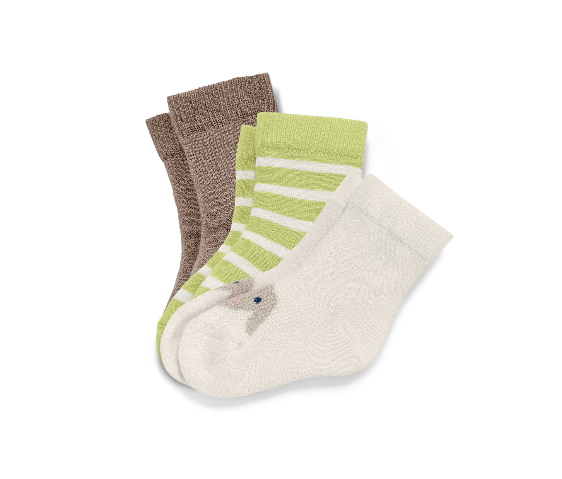 Tchibo - 3 Paar Babysocken - Baby - Gr. 16-18 - weiß