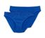 Zwei blaue Slips. Einer mit Spitze, einer mit Schleife.
