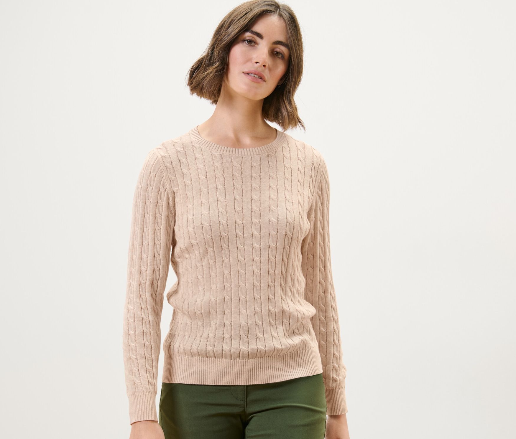 Thumbnail - Tchibo - Zopfstrickpullover - Damen - Gr. XXL - weiß
