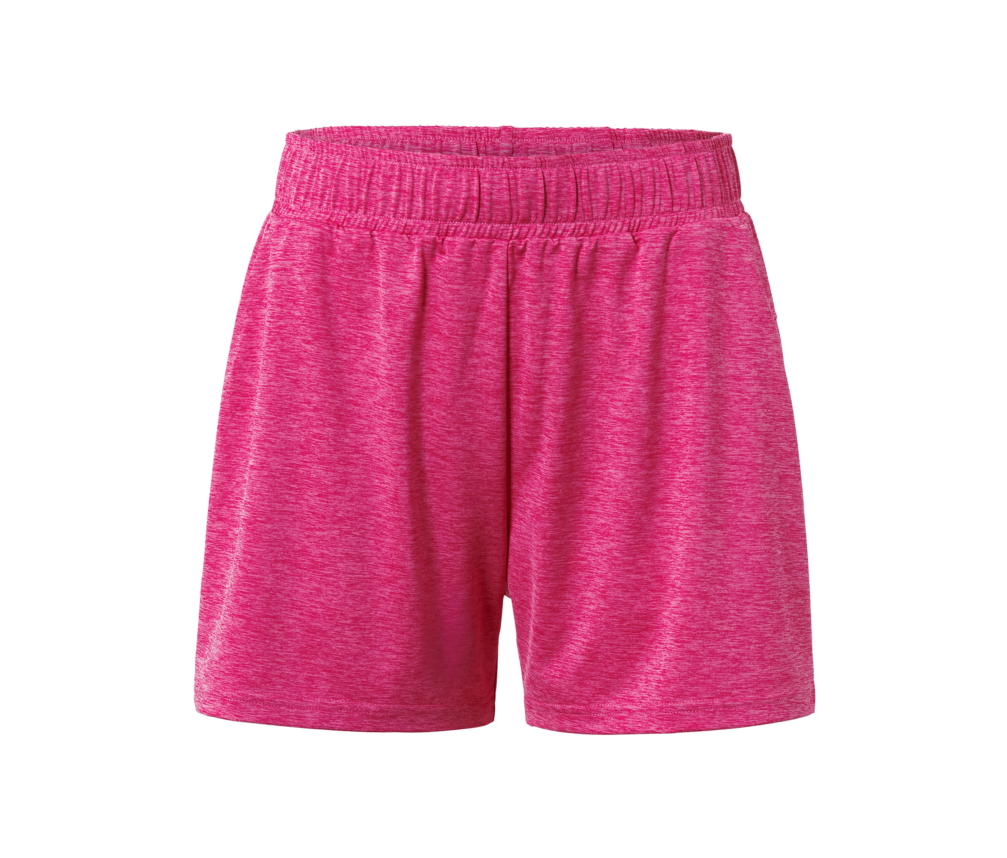 TE 100 günstig Kaufen-Tchibo - Sportshorts - Damen - Gr. M - pink. Tchibo - Sportshorts - Damen - Gr. M - pink <![CDATA[Sportshorts Farbe: Fuchsia meliert Material: 80% Polyester, 20% Elathan (Creora®) Futter 100% Polyester Maße: Innenbeinlänge ca. 10 cm (Gr M 40/42) Passform: