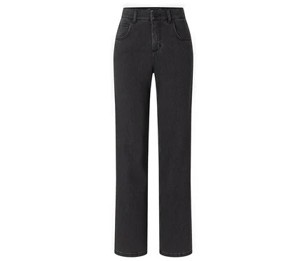 Dunkelgraue Angels Denim »Lara« Straight Fit Jeans.