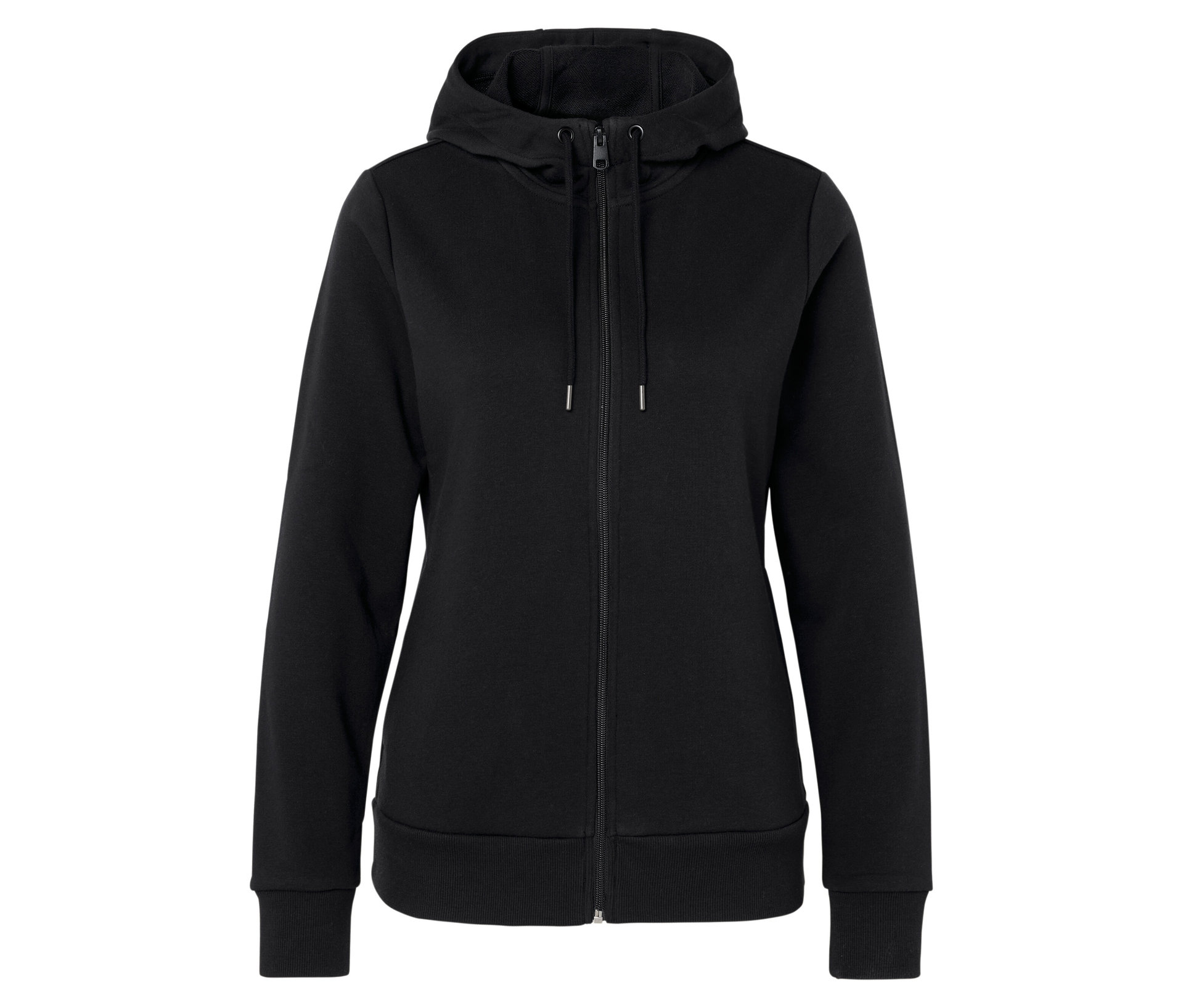 Sweatjacke - Damen - Gr. XL - schwarz - schwarz