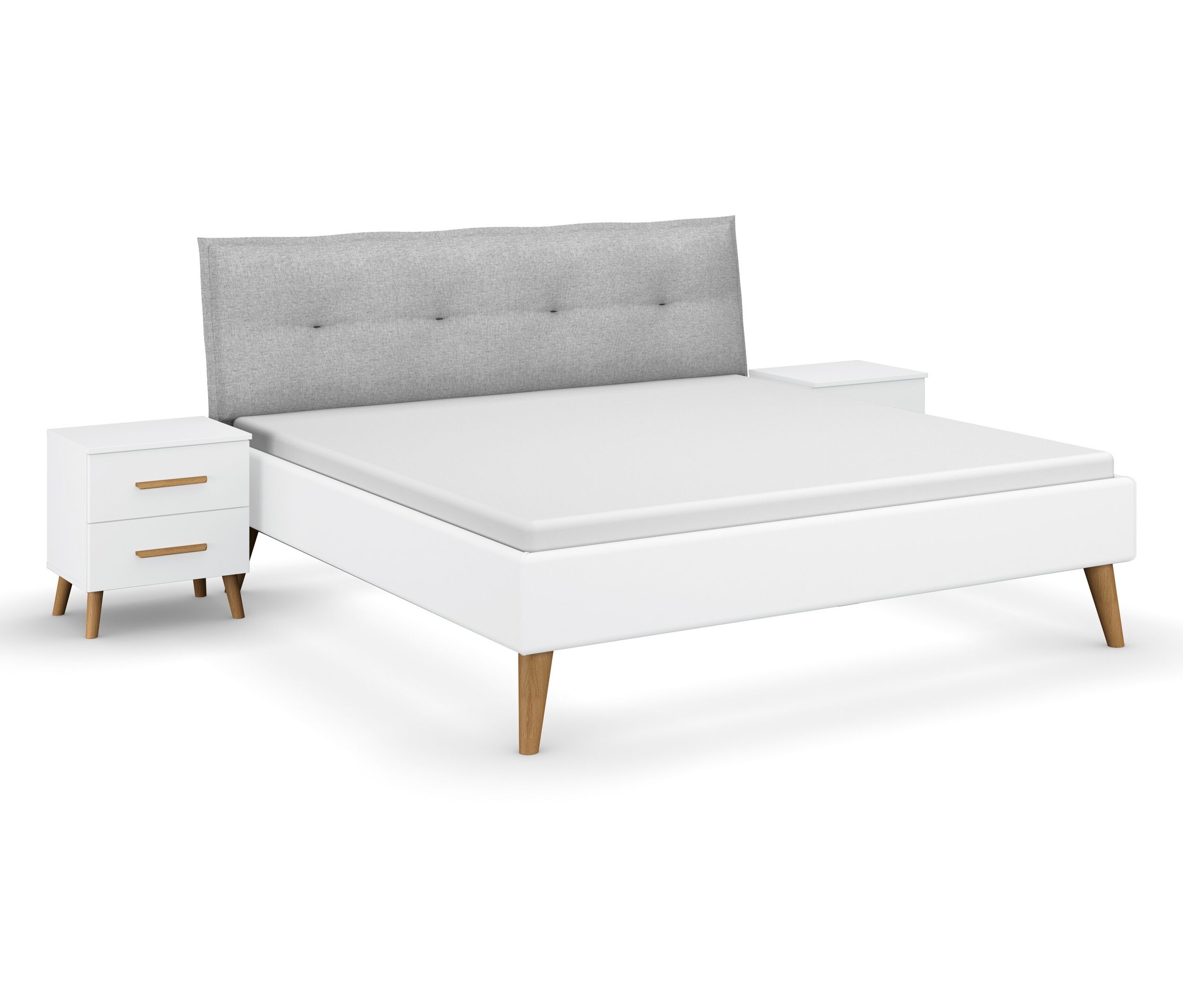 Thumbnail - rauch Bettanlage »Skandi« mit 2 Nachttischen - 288x219x109cm - braun - Holz