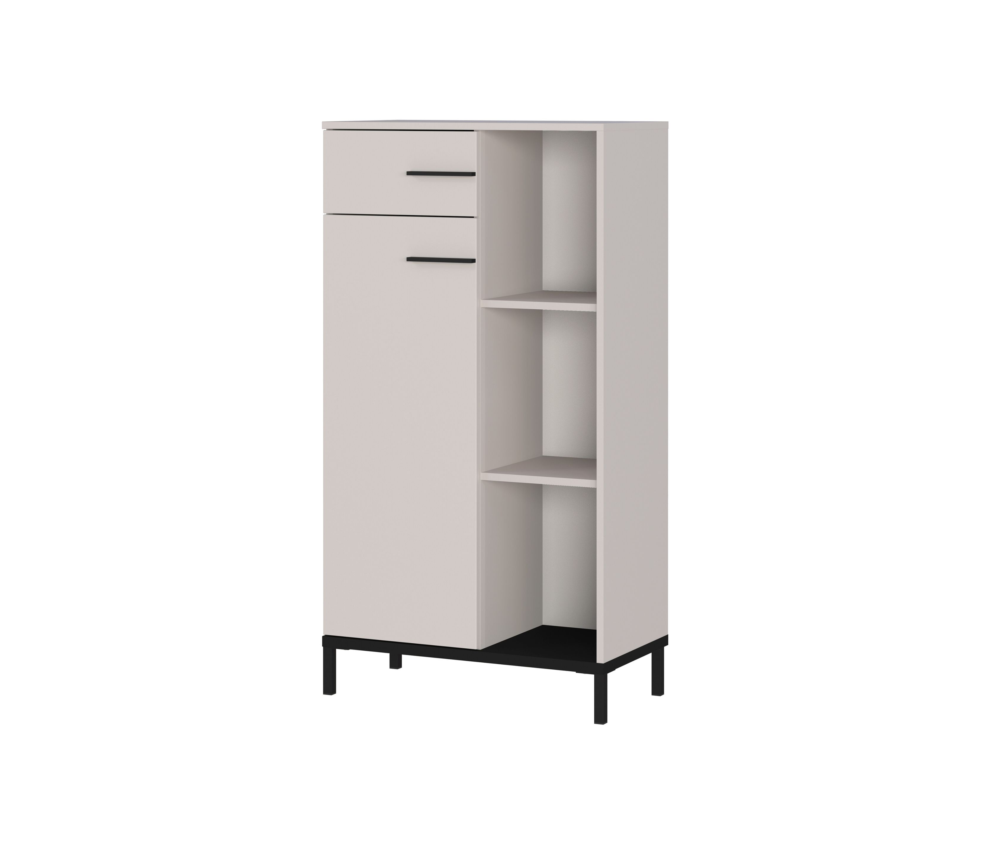 Tchibo - Aktenschrank »Rovigo« - 60x34x120cm - schwarz - Holz / Metall
