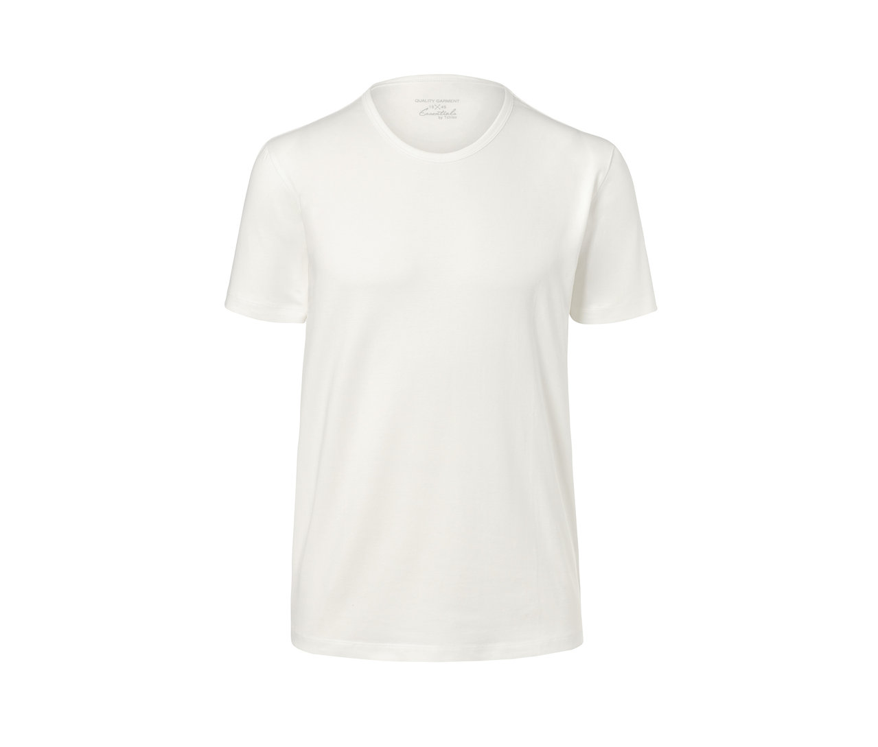 Weißes Jersey-Halbarm-Unterhemd.