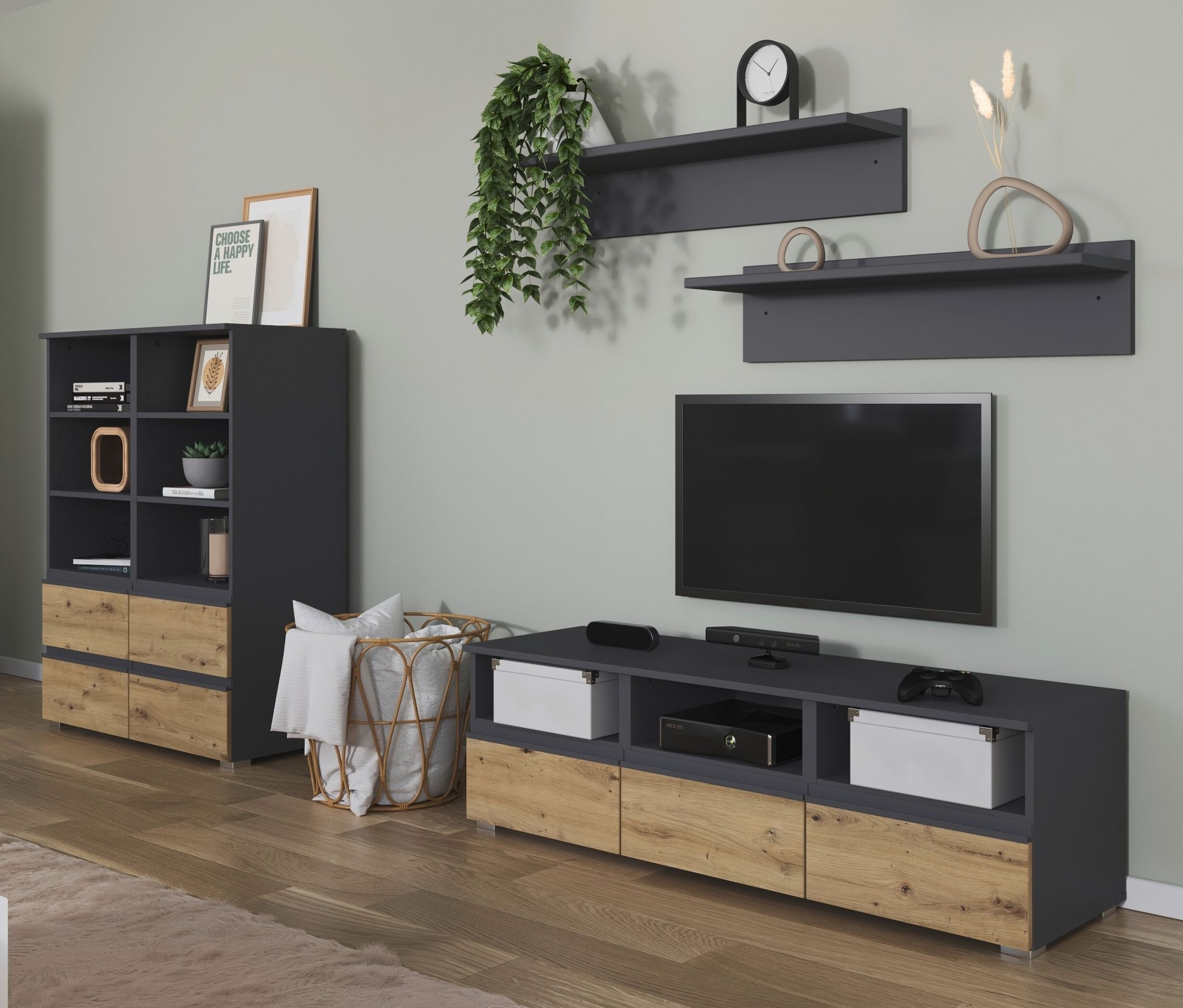 Thumbnail - rauch TV-Element »Joel« - 140x42x43cm - grau - Holz