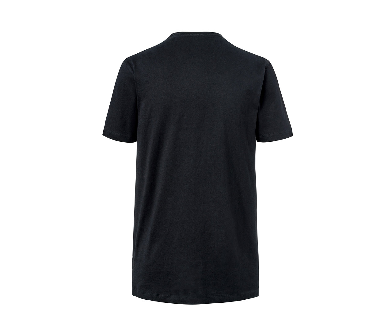 Schwarzes 2er-Set T-Shirts mit Rundhalsausschnitt.